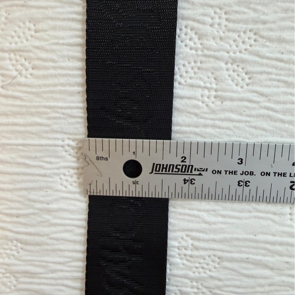 Betsey Johnson crossbody Shoulder Strap harness black gold clips 48” - Picture 6 of 7